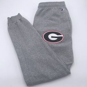 Champion Georgia Bulldogs Sweatpants Mens Large Gray Joggers UGA Eco Fleece